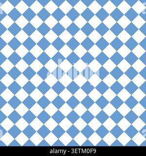 Diamond-shaped pattern.Vector illustration of Blue cells on a white background. For the design of fabrics, wallpaper, packaging and children's decor Stock Vector