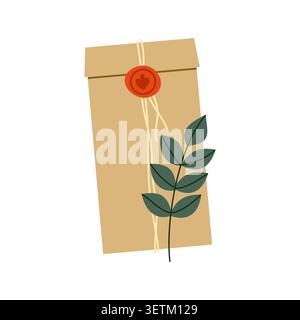 Autumn Mail Vector Illustration Flat  Stock Vector