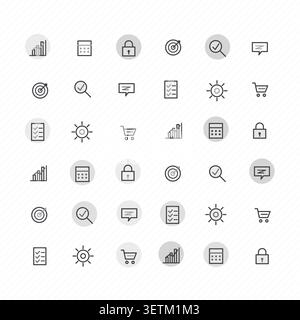 Decorative icon sets illustration for web banners, creative layouts, and modern visual branding. Stock Vector