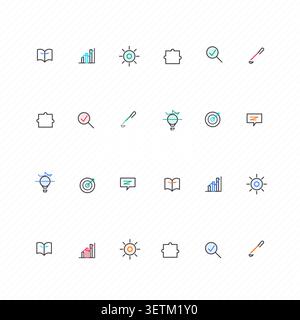 Icon Sets vector background with contemporary visual rhythm for microstock and commercial design projects. Stock Vector