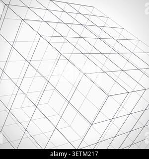 Wire Cube vector background with versatile graphic elements for microstock and commercial design projects. Stock Vector