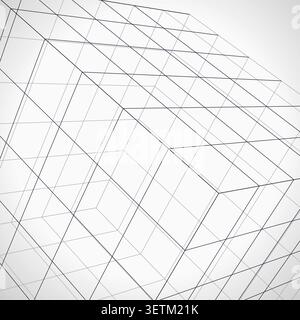 Wire Cube vector background with versatile graphic elements for microstock and commercial design projects. Stock Vector