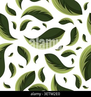 Seamless leaf pattern Vector. leaf pattern Seamless Elegant abstract background. Stock Vector