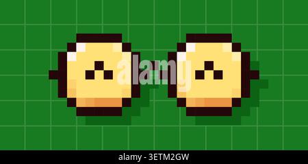 Back to School pixel art glasses. Stock Vector
