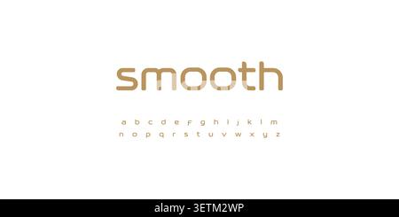 Smooth Font Alphabet with Rounded Lowercase Letters for Modern Branding, Logo, Typography Design. Geometric Fonts for Clean Identity Projects. Vector Stock Vector