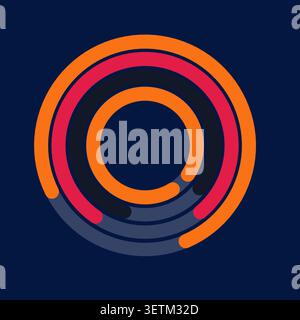 Color Circles vector background with crisp scalable linework for microstock and commercial design projects. Stock Vector