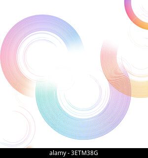 Circle Chain Halftone vector background with clean editable vector shapes for microstock and commercial design projects. Stock Vector