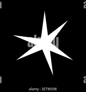 Geometric sparkle star icon vector design element. Stock Vector