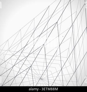Decorative wire pyramid illustration for digital advertising, creative layouts, and modern visual branding. Stock Vector