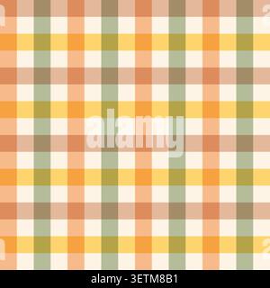 Seamless autumn gingham pattern.  Stock Vector