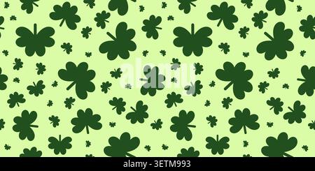 Seamless pattern of tropical green forest leaves. Vector illustration. leaf background Stock Vector