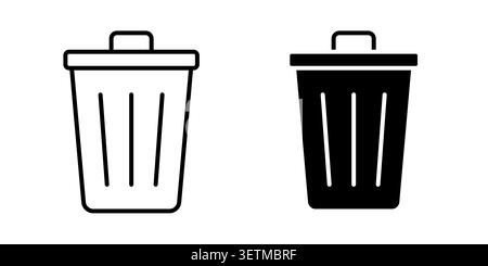 Bin icon Illustration Eps10 for web or app. Stock Vector