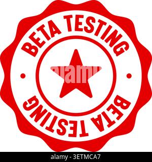 beta testing label sticker. Vector sign. beta testing seal badge Stock Vector