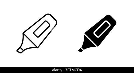 Highlight pen icon Illustration Eps10 for web or app. Stock Vector