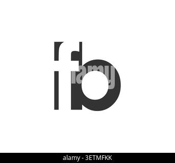 FB creative geometric initial based modern and minimal logo. Letter f b trendy fonts. Universal professional elegant techno vector design. Stock Vector