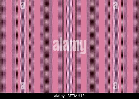 A ornamental line based textile pattern presents simple linear geometry with a gentle cloth finish. Pink and pastel tones give the seamless background Stock Vector