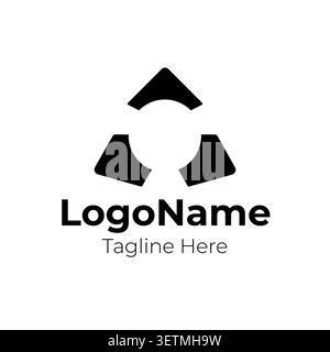 Abstract Circular Growth Logo Geometric Sustainability Symbol Stock Vector