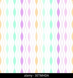 Minimalist seamless pattern with vertical rows of colorful small stars Stock Vector