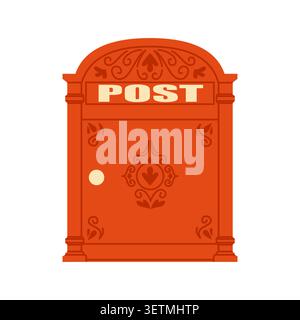 Autumn Postbox Vector Illustration Flat Mailbox  Stock Vector
