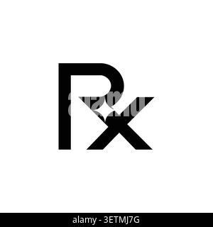 RX monogram logo with luxury sparkle symbol Stock Vector