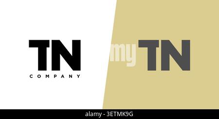 Trendy letter T and N, TN logo design template. Minimal monogram initial based logotype for company identity. Stock Vector