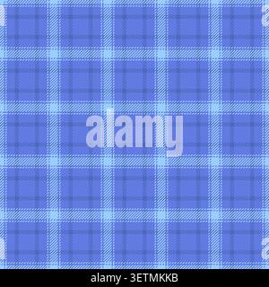 Anniversary texture tartan fabric, doodle vector seamless check. Valentine background pattern textile plaid in blue and cyan colors palette. Stock Vector