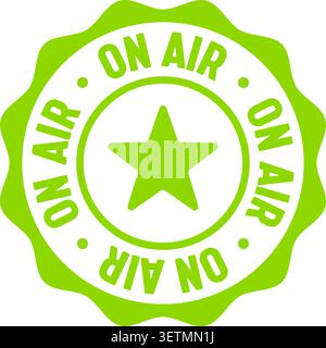 on air label sticker. Vector sign. on air seal badge Stock Vector