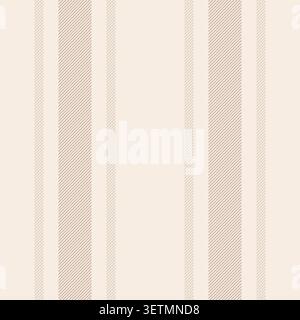 A linen line based textile pattern presents a structured line sequence with a material inspired finish. Light tones give the seamless background light Stock Vector