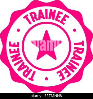 trainee label sticker. Vector sign. trainee seal badge Stock Vector