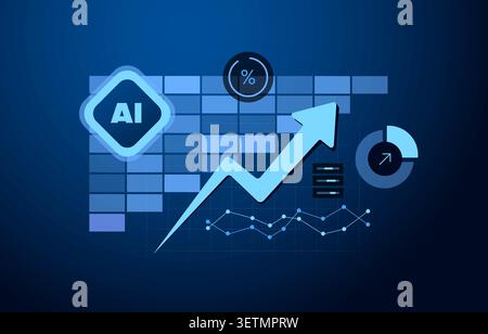 Agentic economy with autonomous productivity growth, digital workforce performance and economic value creation. Agent contribution, operational efficiency and business impact vector illustration. Stock Vector