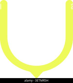 A large rounded speech bubble frame in pale yellow with an open blank interior Stock Vector