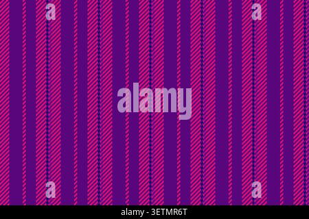 B0s seamless texture background, pillow pattern vector fabric. Gale vertical textile stripe lines in purple and pink colors palette. Stock Vector