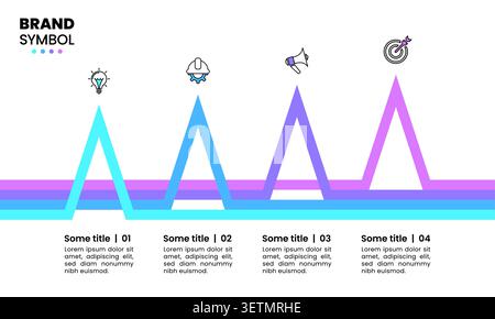 Infographic template with icons and 4 options or steps. Can be used for workflow layout, diagram, banner, webdesign. Vector illustration Stock Vector
