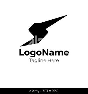Abstract Lightning Arrow Logo Dynamic Speed Vector Brand Symbol Stock Vector