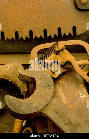 Rusty old hand tools Stock Photo