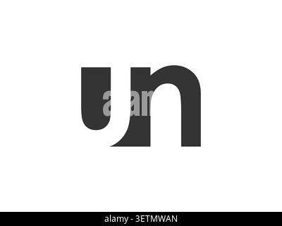 UN creative geometric initial based modern and minimal logo. Letter u n trendy fonts. Universal professional elegant techno vector design. Stock Vector