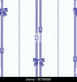 Mariner Knot Stripe and Bow Stock Vector