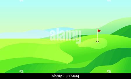 Golf horizontal banner Stock Vector