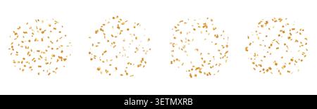 Crumb crunchy texture, cookie biscuit pattern, chocolate cake bg. Food dot chip and crispy white coffee, sand vector snack. Piece grunge crunch of Stock Vector