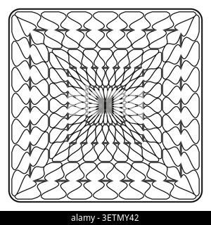 Geometric grid forms pack features black vector wireframe square shapes. Minimal collection visualizes abstract mesh. eps 10 Stock Vector
