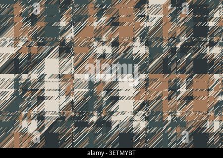 Glitch background featuring offset geometry and noisy textures. Grunge style adds a worn aesthetic. Great for artistic projects. Stock Vector
