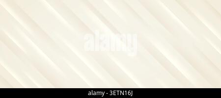 Light beige diagonal lines background. Slanted gradient stripe texture. Cream smooth wallpaper for banner, presentation, flyer, poster, brochure, magazine. Vector sleek line tech backdrop template Stock Vector
