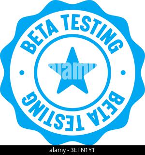 beta testing label sticker. Vector sign. beta testing seal badge Stock Vector