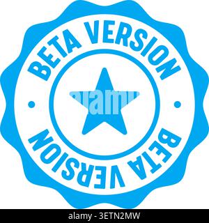 beta version label sticker. Vector sign. beta version seal badge Stock Vector