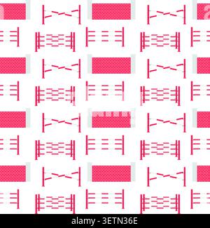 Vector seamless pattern of show jumping obstacle Stock Vector