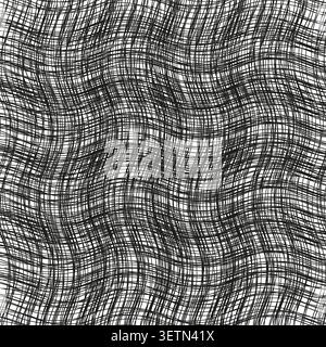 Wavy crosshatch pattern with intersecting lines vector. Pattern enhances textile prints and digital backdrops. EPS 10. Stock Vector