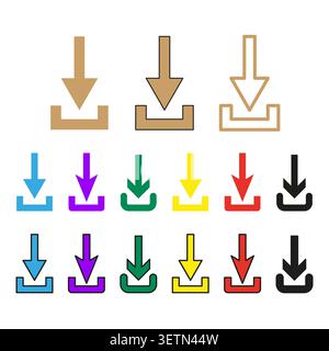 Basic geometric forms pack features colorful vector download arrow shapes. Vibrant collection visualizes ui. eps 10 Stock Vector
