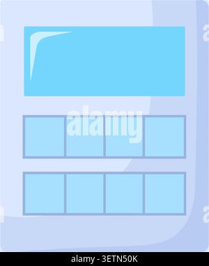 Remote control flat illustration representing wireless device operation television entertainment and electronic control Stock Vector