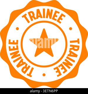 trainee label sticker. Vector sign. trainee seal badge Stock Vector