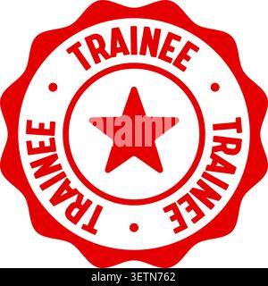 trainee label sticker. Vector sign. trainee seal badge Stock Vector